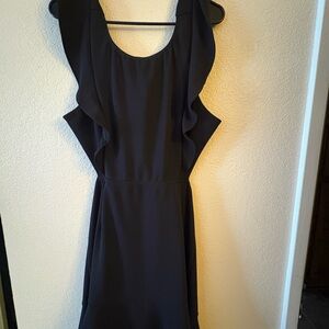 Black Cut-Out Sheath Cocktail Dress